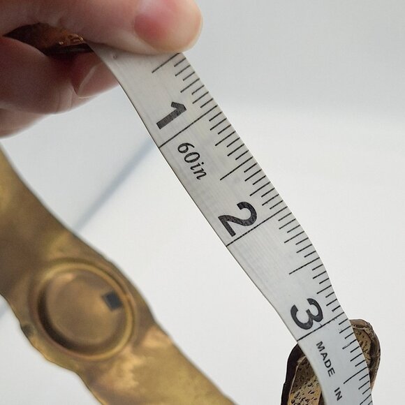 Brutalist Brass Necklace Mythological Cosplay Tribal Warrior Princess Choker - Picture 9 of 11